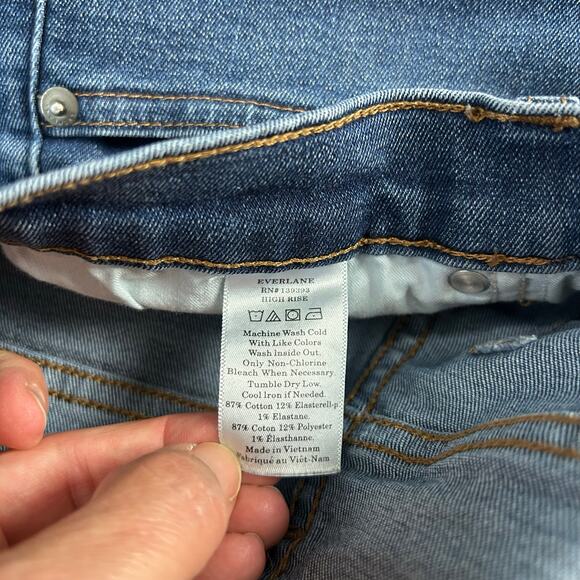 Everlane Womens High Rise Skinny Jeans Size 28 Blue Denim - Picture 6 of 6